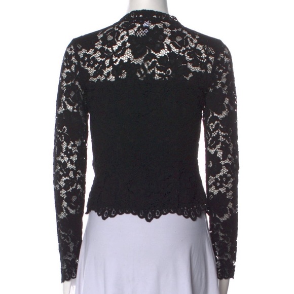 Derek Lam 10 Crosby Lace Pattern V-Neck Crop Top - Picture 3 of 3